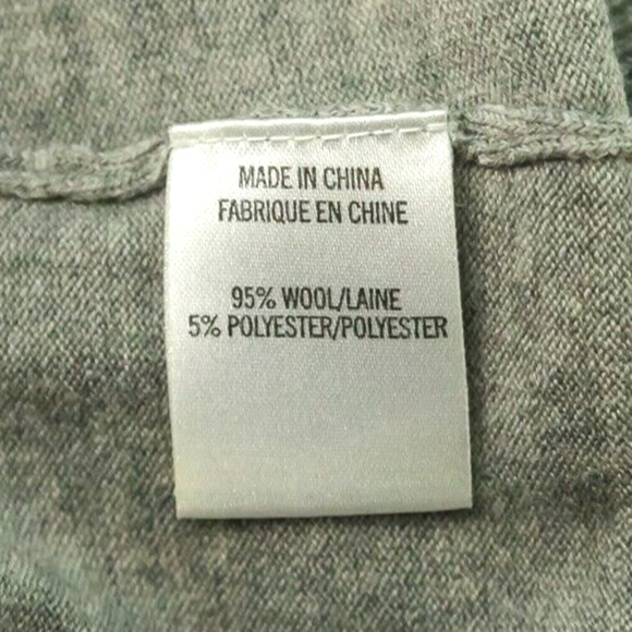 Theory Size Medium M Gray Ange New Steady Short Sleeve Wool Cardigan Sweater - Picture 4 of 6